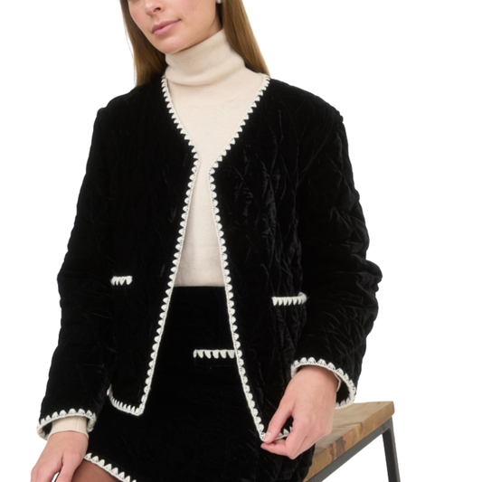 velvet whipstitch jacket