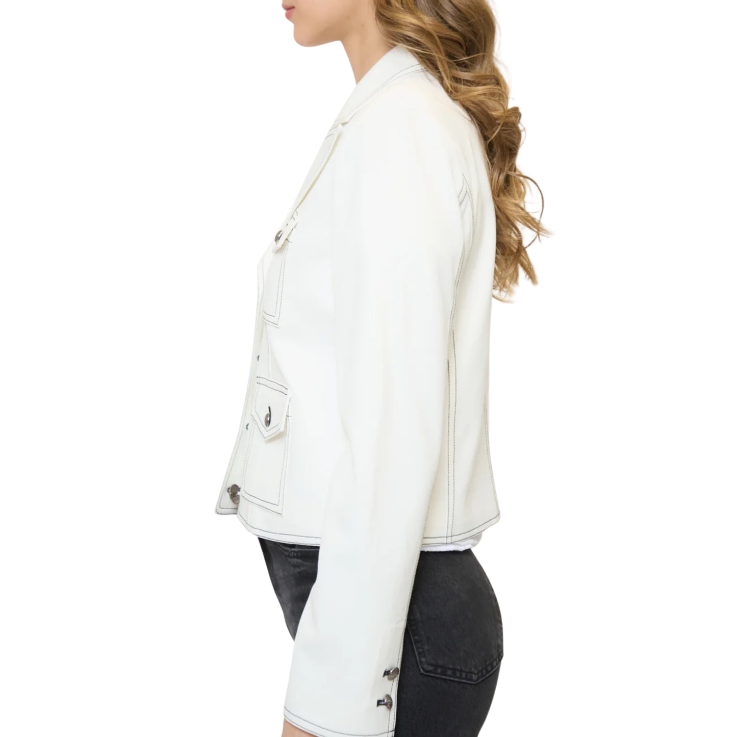 alba topstitch jacket