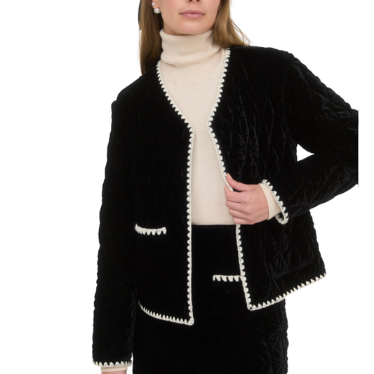 velvet whipstitch jacket