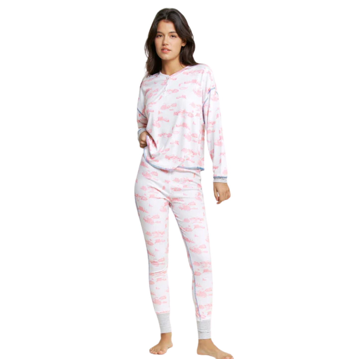 holiday henley pj set