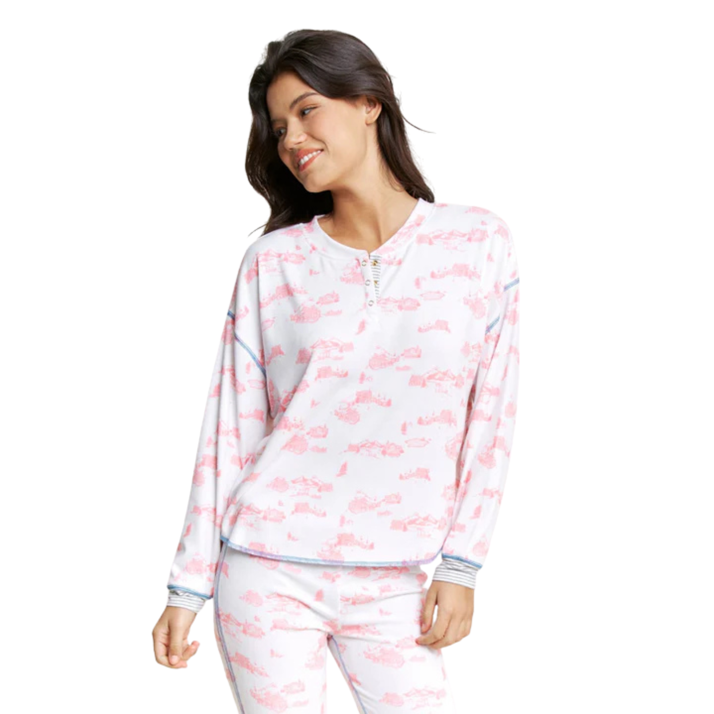 holiday henley pj set