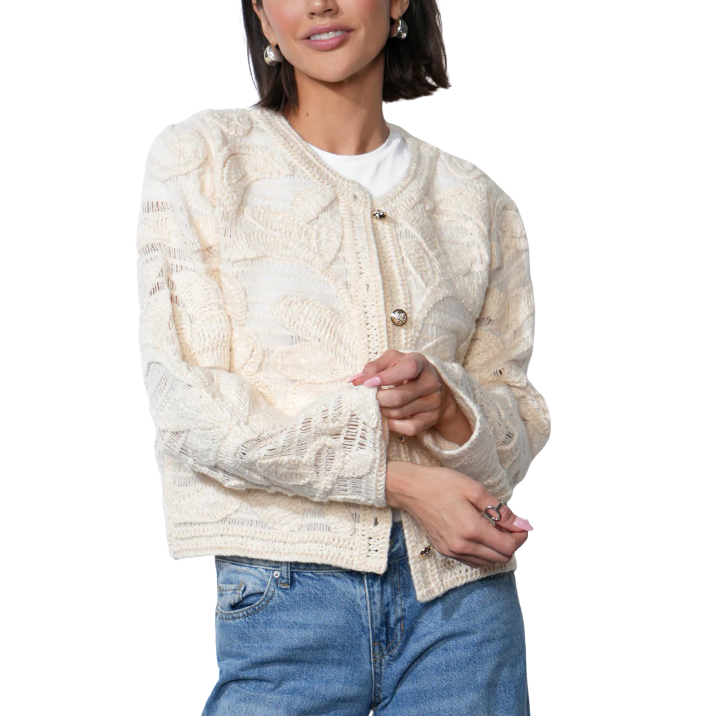 sutton crochet cardigan