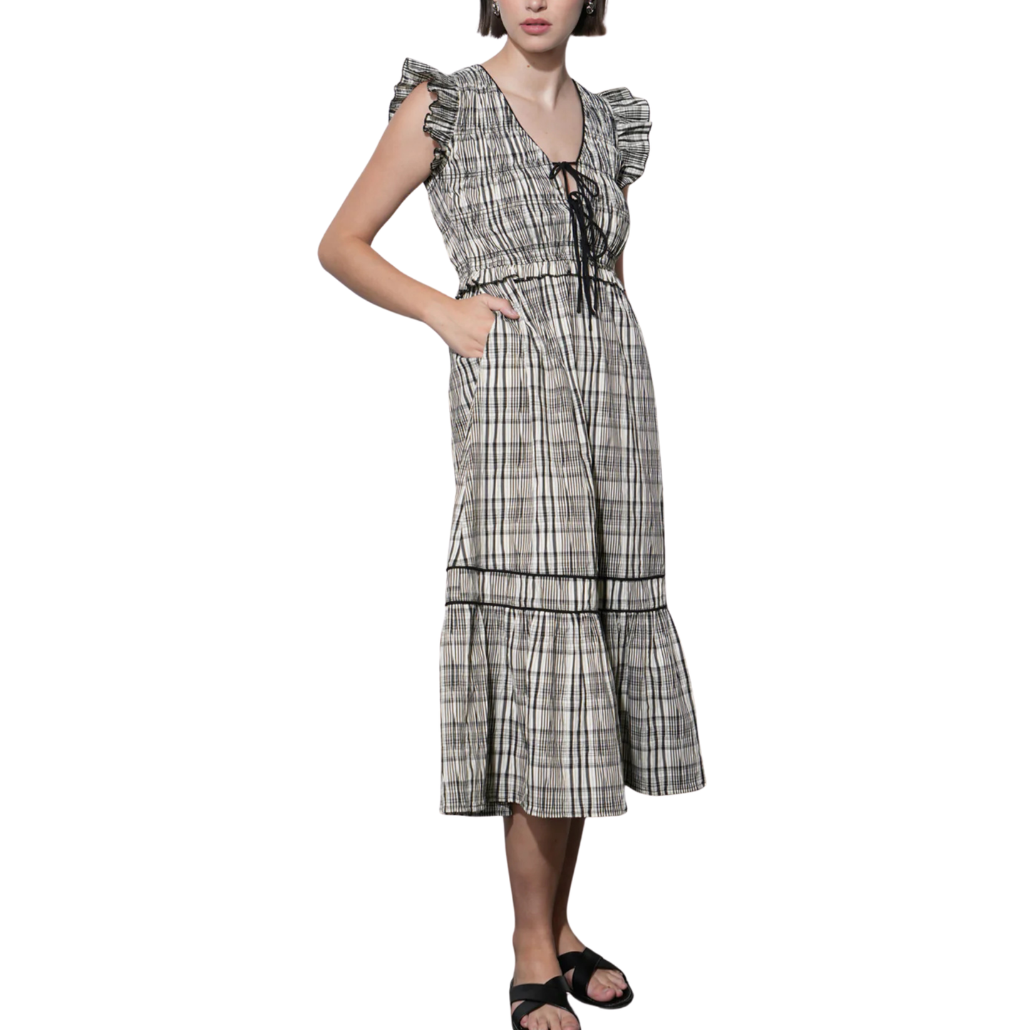 lacey midi dress