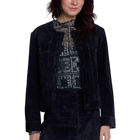 scarlet suede jacket