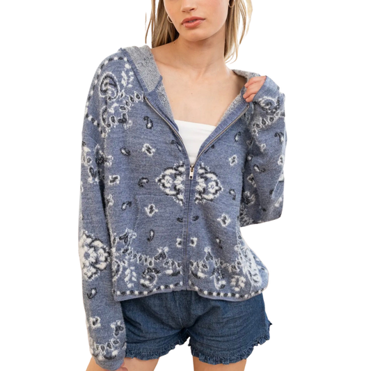paisley cardigan