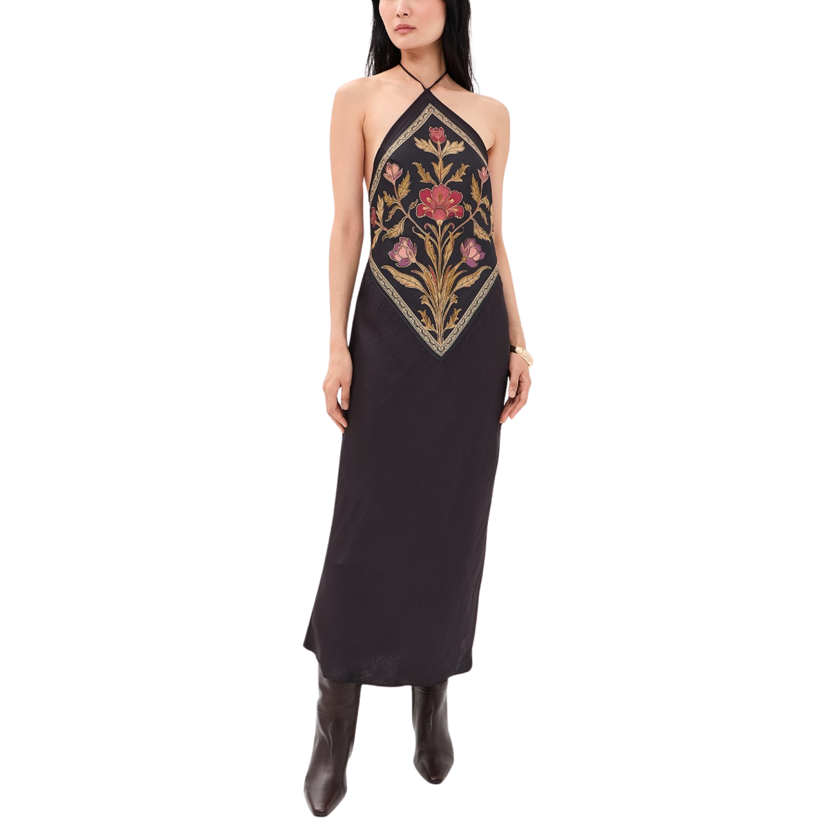 citrine midi dress