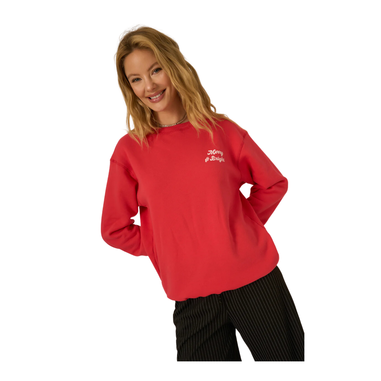 merry & bright reversible sweatshirt