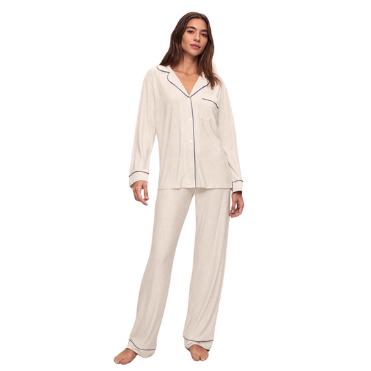 gisele printed long pj set